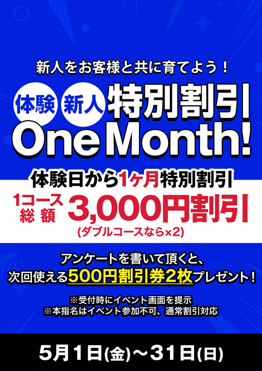 �̌��E�V�l ���ʊ��� One Month�I